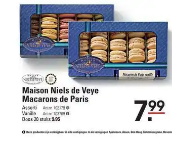 Sligro Maison Niels De Veye Macarons De Paris aanbieding