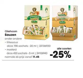 HANOS Oliehoorn Sauzen aanbieding