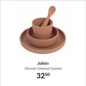 Babypark Jollein Siliconen Dinerset Caramel aanbieding