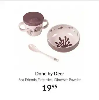 Babypark Done By Deer Sea Friends First Meal Dinerset Powder aanbieding