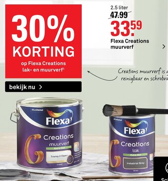 Karwei Flexa Creations muurverf 2.5L aanbieding