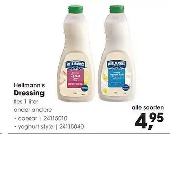 HANOS Hellmann's Dressing 1 Liter aanbieding