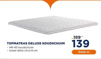 TotaalBED Topmatras Deluxe Koudschuim aanbieding