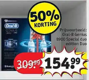 Kruidvat Oral-B Genius 8900 Special Duo Edition Duo 50% Korting aanbieding