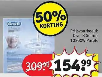 Kruidvat Oral-B Genius 10200W Purple 50% Korting aanbieding