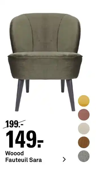 Karwei Woood Fauteuil Sara aanbieding