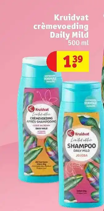 Kruidvat Kruidvat crèmevoeding daily mild 500 ml aanbieding