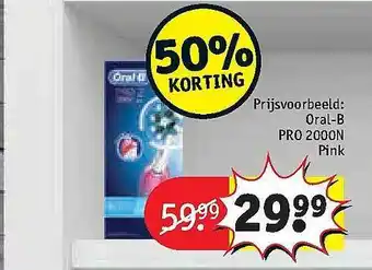 Kruidvat Oral-B Pro 2000N Pink 50% Korting aanbieding