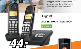 Expert Gigaset Dect Telefoon | AL385A Duo aanbieding