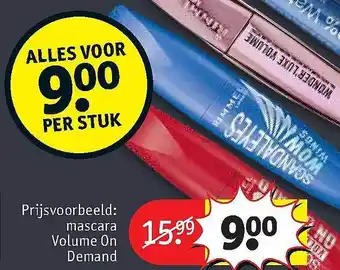 Kruidvat Rimmel mascara volume on demand aanbieding