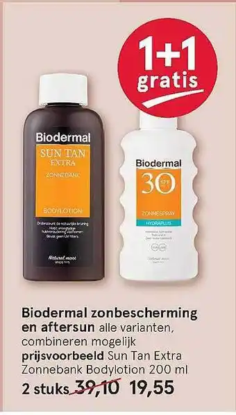 Etos Biodermal zonbescherming En Aftersun 1+1 Gratis aanbieding