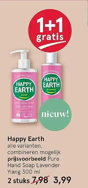 Etos Happy Earth 1+1 Gratis aanbieding