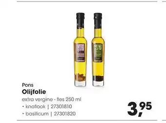 HANOS Pons olijfolie extra vergine - fles 250 Ml aanbieding