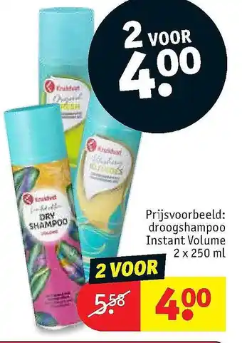 Kruidvat Kruidvat droogshampoo instant volume aanbieding