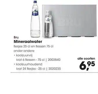 HANOS Bru Mineraalwater aanbieding