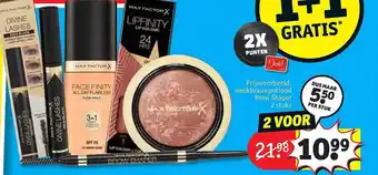 Kruidvat Max factor wenkbrauwpotlood brow shaper 1+1 Gratis aanbieding