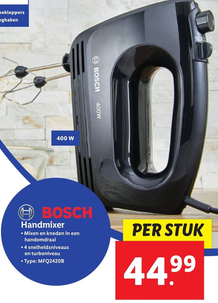 Bosch Handmixer Type MFQ2420B 400W aanbieding bij Lidl