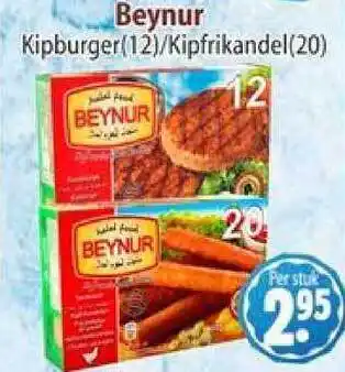 Sahan Supermarkten Beynur Kipburger(12)-Kipfrikandel(20) aanbieding