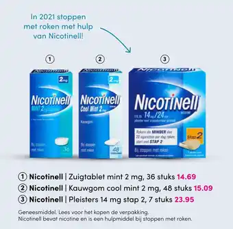 DA Nicotinell zuigtablet, kauwgom of pleisters aanbieding