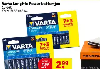 Kruidvat Varta Longlife Power batterijen aanbieding