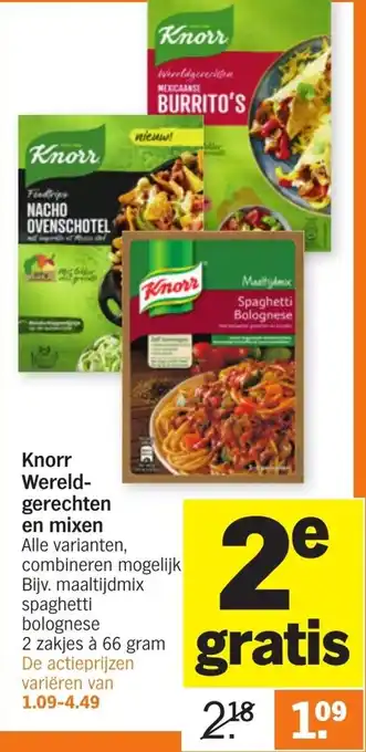 Albert Heijn Knorr Wereldgerechten en mixen aanbieding