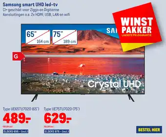 Makro Samsung smart UHD led-tv CI+ geschikt voor Ziggo en Digitenne Aansluitingen o.a. 2x HDMI, USB, LAN en wifi aanbieding