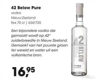 HANOS 42 Below pure vodka nieuw-zeeland aanbieding