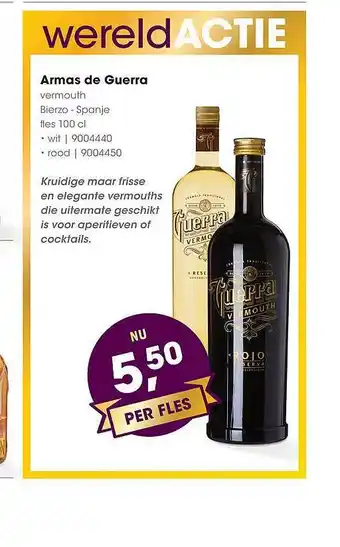 HANOS Armas de guerra vermouth bierzo - spanje aanbieding