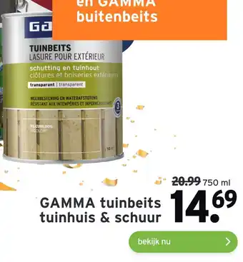 GAMMA Gamma tuinbeits tuinhuis & schuur aanbieding