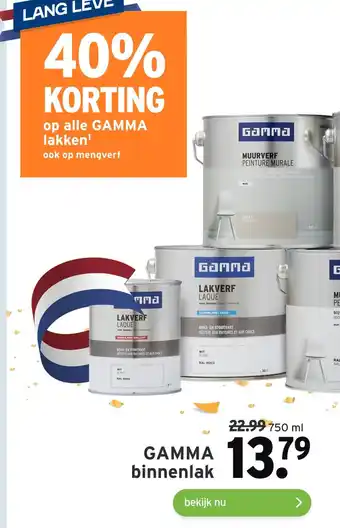 GAMMA Gamma binnenlak 750 ml aanbieding