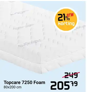 Beddenreus Topcare 7250 foam 80x200 cm aanbieding