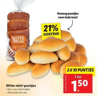 Lidl Witte mini-Puntjes 21% Korting aanbieding