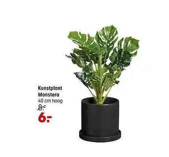 Kwantum Kunstplant Monstera 40 Cm Hoog aanbieding