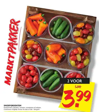 Dekamarkt Snoepgroenten komkommers, paprika's, tomaten, tomatenmix Of radijsjes aanbieding