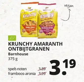 Natuurwinkel Krunchy Amaranth Ontbijtgranen Barnhouse aanbieding