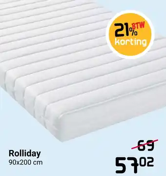 Beddenreus Rolliday 90x200 cm aanbieding