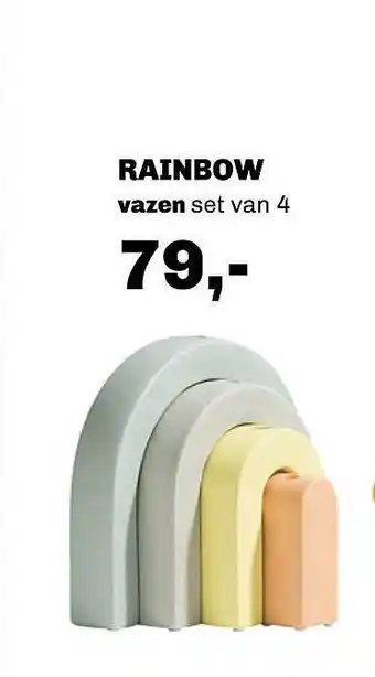 Trendhopper Rainbow vazen set van 4 aanbieding