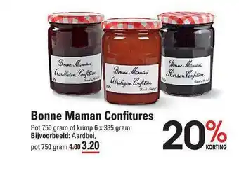 Sligro Bonne maman confitures 20% Korting aanbieding