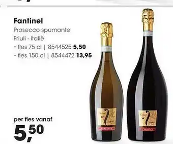 HANOS Fantinel prosecco spumante friuli - italë aanbieding