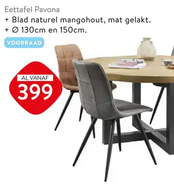 Profijt Meubel Eettafel Pavona aanbieding