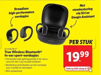 Lidl Silvercrest true wireless bluetooth® in-ear sport-oordopjes aanbieding