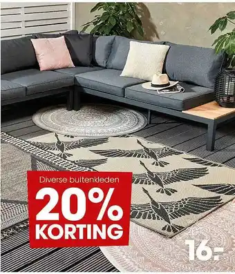 Kwantum Diverse buitenkleden 20% Korting aanbieding