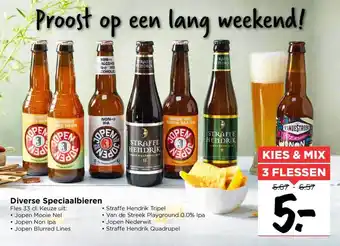 Vomar Voordeelmarkt Diver speciaalbieren : jopen mooie nel, jopen non ipa, jopen blurred lines, straffe hendrik tripel, van de streek playground aanbieding