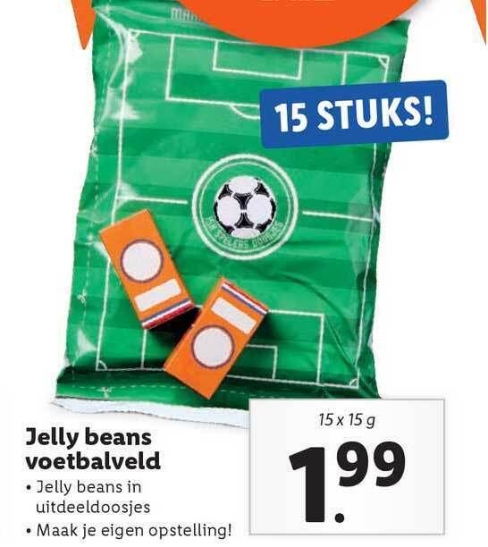 Jelly beans voetbalveld aanbieding bij Lidl