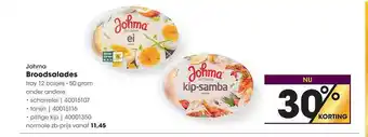 HANOS Johma broodsalades 30% Korting aanbieding