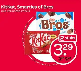 Spar KitKat, smarties of bros aanbieding