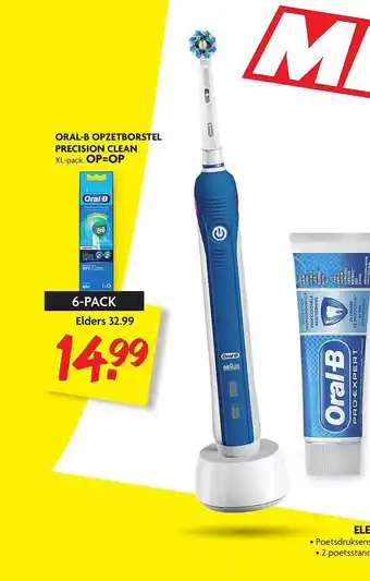 Dekamarkt Oral-B opzetborstel precision clean aanbieding