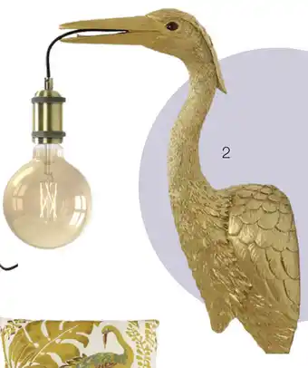 Trendhopper Wandlamp reiger goud aanbieding