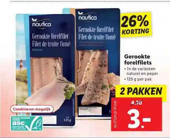 Lidl Gerookte forelfilets 26% Korting aanbieding