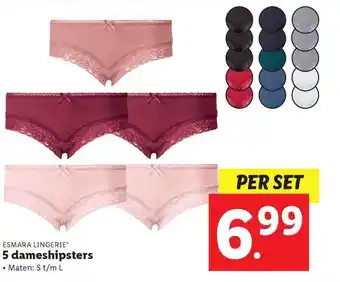 Lidl Esmara Lingerie 5 Dameshipsters aanbieding